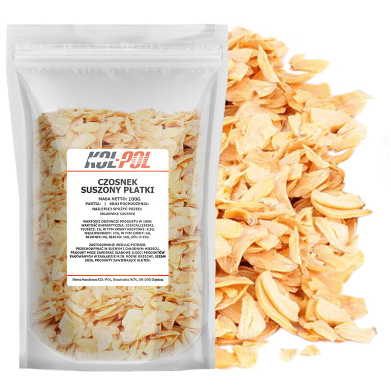 Czosnek suszony płatki 100g.