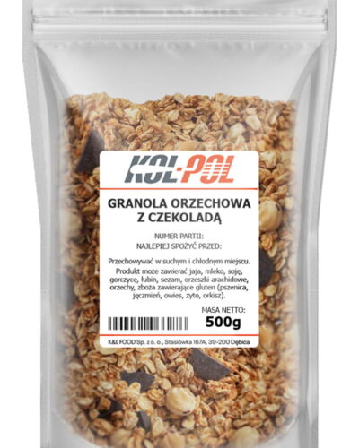 Granola orzechowa z czekoladą 500g.