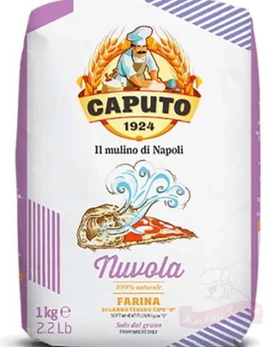Mąka pszenna typu 00 Nuvola 1kg Caputo - duże dziury do pizzy i focacci.