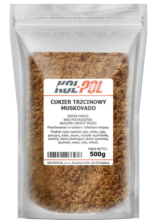 Cukier trzcinowy Muscovado 500g.