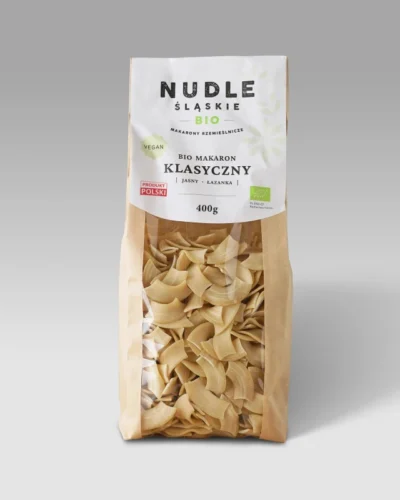 Nuddle Śląskie Eko makaron "łazanki" 400g.
