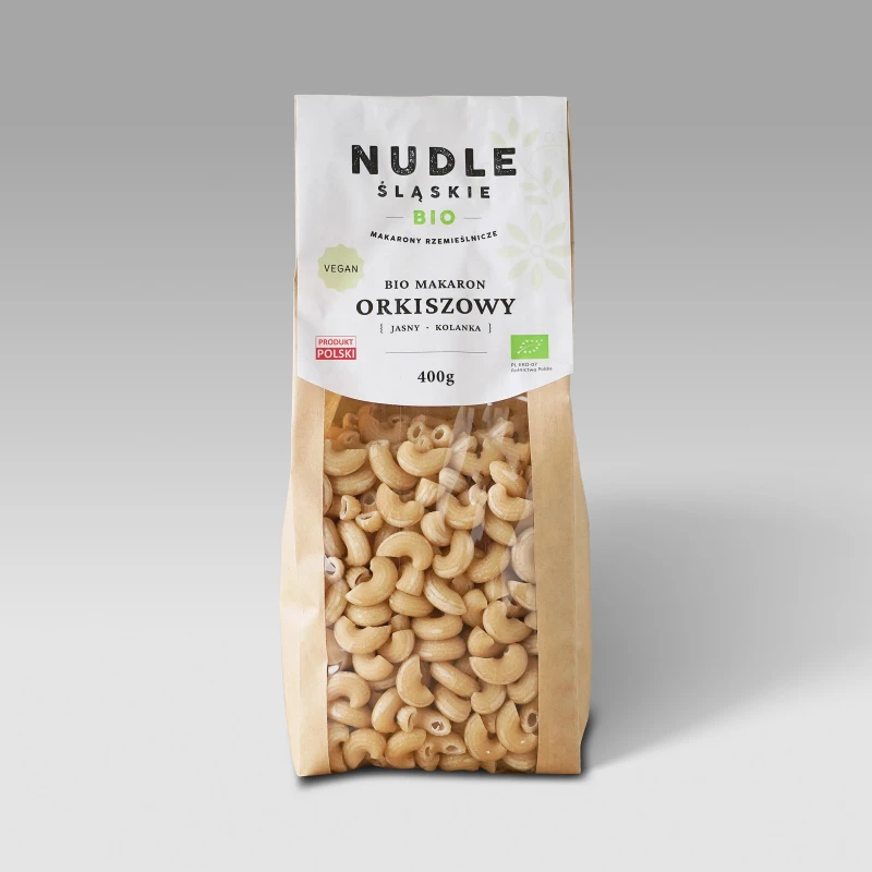 Nuddle Śląskie Eko Makaron orkiszowy "kolanka"